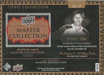 2016 Upper Deck All-Time Greats Master Collection - Logo Collection Puzzle #LC-17 Bobby Orr Back