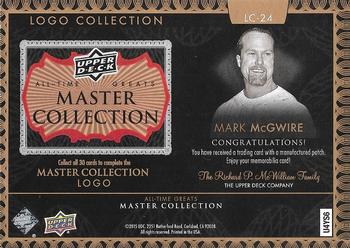 2016 Upper Deck All-Time Greats Master Collection - Logo Collection Puzzle #LC-24 Mark McGwire Back