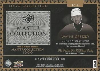 2016 Upper Deck All-Time Greats Master Collection - Logo Collection Puzzle Silver #LC-2 Wayne Gretzky Back