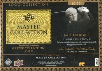 2016 Upper Deck All-Time Greats Master Collection - Logo Collection Puzzle Gold #LC-23 Jack Nicklaus Back
