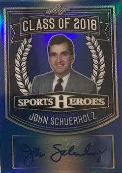 2018 Leaf Metal Sports Heroes - Class of 2018 Autograph Blue #CO-JS1 John Schuerholz Front