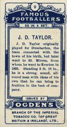 1908 Ogden's Famous Footballers #9 Jack Taylor Back