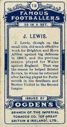 1908 Ogden's Famous Footballers #13 John Lewis Back