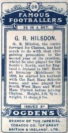 1908 Ogden's Famous Footballers #28 George Hilsdon Back