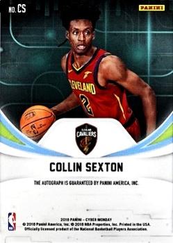 2018 Panini Cyber Monday - Private Signings #CS Collin Sexton Back