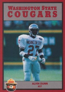 1991 Washington State Cougars Smokey #NNO Alvin Dunn Front