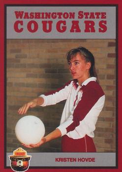 1991 Washington State Cougars Smokey #NNO Kristen Hovde Front