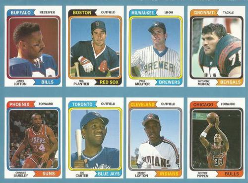 1992 SCD Sports Card Price Guide Monthly - Full Sheets #61-68 Scottie Pippen / Kenny Lofton / Joe Carter / Charles Barkley / Anthony Munoz / Paul Molitor / Phil Plantier / James Lofton Front