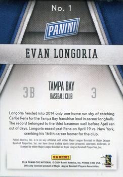 2014 Panini The National Convention - Rookies Cracked Ice #1 Evan Longoria Back