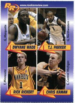 2003 Rookie Review #49 Dwyane Wade / T.J. Parker / Rick Rickert / Chris Kaman Front