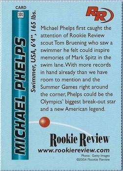 2004 Rookie Review #101 Michael Phelps Back