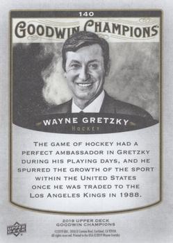 2019 Upper Deck Goodwin Champions #140 Wayne Gretzky Back