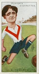 1926 Player's Footballers Caricatures by Rip #22 John Townrow Front