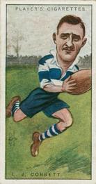 1926 Player's Footballers Caricatures by Rip #29 Leonard Corbett Front
