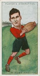 1926 Player's Footballers Caricatures by Rip #36 Rowe Harding Front