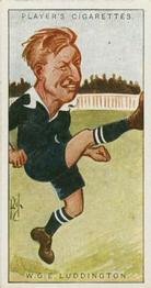 1926 Player's Footballers Caricatures by Rip #40 W.G.E. Luddington Front