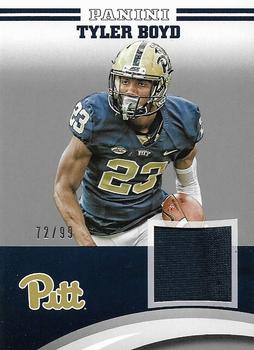 2016 Panini Pittsburgh Panthers - Memorabilia Silver #TB-PIT Tyler Boyd Front