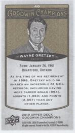 2019 Upper Deck Goodwin Champions - Mini #40 Wayne Gretzky Back