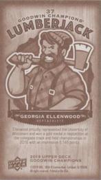 2019 Upper Deck Goodwin Champions - Mini Wood #37 Georgia Ellenwood Back