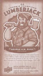 2019 Upper Deck Goodwin Champions - Mini Wood #44 George H.W. Bush Back