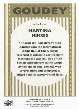 2019 Upper Deck Goodwin Champions - Goudey #G35 Martina Hingis Back