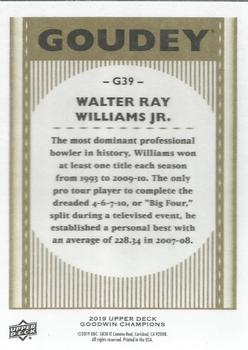2019 Upper Deck Goodwin Champions - Goudey #G39 Walter Ray Williams Jr. Back