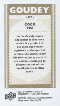 2019 Upper Deck Goodwin Champions - Goudey Minis #G9 Coco Ho Back