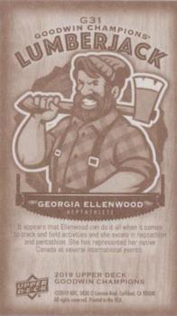 2019 Upper Deck Goodwin Champions - Goudey Minis Wood #G31 Georgia Ellenwood Back