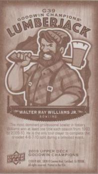 2019 Upper Deck Goodwin Champions - Goudey Minis Wood #G39 Walter Ray Williams Jr. Back