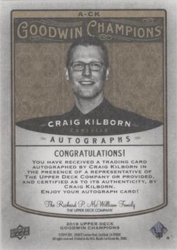 2019 Upper Deck Goodwin Champions - Autographs #A-CK Craig Kilborn Back