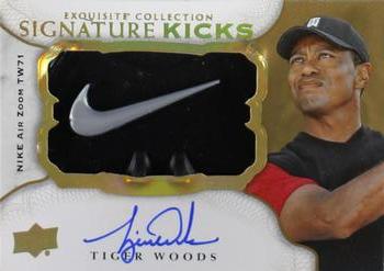 2019 Upper Deck Goodwin Champions - Exquisite Collection Signature Kicks #SKH-TW Tiger Woods Front