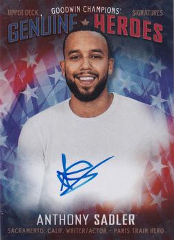 2019 Upper Deck Goodwin Champions - Genuine Heroes Signatures #GH-AS Anthony Sadler Front