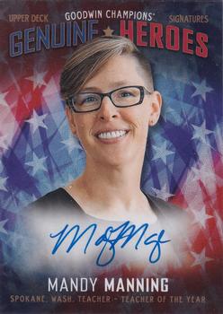 2019 Upper Deck Goodwin Champions - Genuine Heroes Signatures #GH-MM Mandy Manning Front