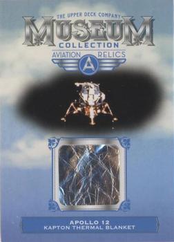 2019 Upper Deck Goodwin Champions - Museum Collection Aviation Relics #MCA-A12 Apollo 12 Thermal Blanket Front