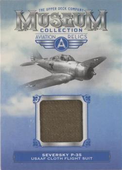 2019 Upper Deck Goodwin Champions - Museum Collection Aviation Relics #MCA-P35 Seversky P-35 Flight Suit Front