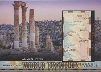 2019 Upper Deck Goodwin Champions - World Traveler Map Relics #WT-160 Amman, Jordan Front