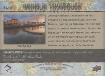 2019 Upper Deck Goodwin Champions - World Traveler Map Relics #WT-169 Dublin, Ireland Back
