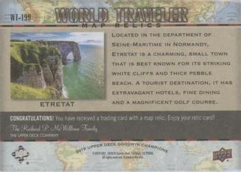 2019 Upper Deck Goodwin Champions - World Traveler Map Relics #WT-199 Etretat, Northern France Back