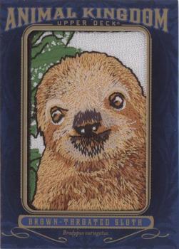 2019 Upper Deck Goodwin Champions - Animal Kingdom Manufactured Patches #AK-302 Brown-Throated Sloth Front
