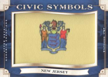 2019 Upper Deck Goodwin Champions - Civic Symbols Manufactured Patches #USF-3 New Jersey Front