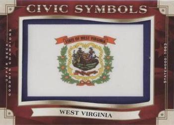 2019 Upper Deck Goodwin Champions - Civic Symbols Manufactured Patches #USF-35 West Virginia Front