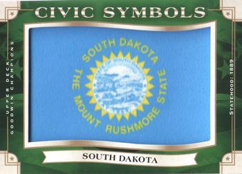 2019 Upper Deck Goodwin Champions - Civic Symbols Manufactured Patches #USF-40 South Dakota Front