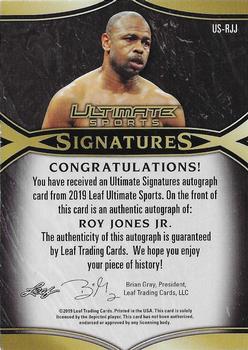 2019 Leaf Ultimate Sports - Ultimate Signatures #US-RJJ Roy Jones Jr. Back