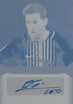 2019 Leaf Ultimate Sports - Ultimate Signatures Printing Plates Cyan #US-LM1 Lionel Messi Front
