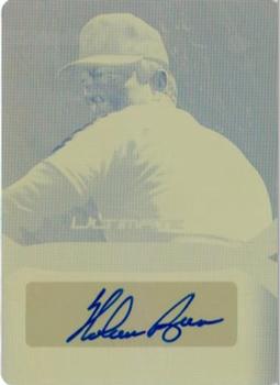 2019 Leaf Ultimate Sports - Ultimate Signatures Printing Plates Yellow #US-NR1 Nolan Ryan Front