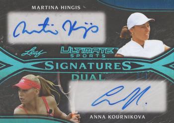 2019 Leaf Ultimate Sports - Ultimate Signatures 2 Platinum #US2-12 Martina Hingis / Anna Kournikova Front