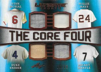 2019 Leaf Ultimate Sports - The Core 4 Relics #TC4-08 Stan Musial / Willie Mays / Duke Snider / Mickey Mantle Front