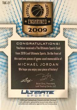 2019 Leaf Ultimate Sports - The Ultimate Card Relics Silver #TUC-21 Michael Jordan Back