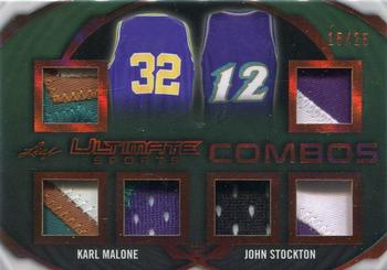 2019 Leaf Ultimate Sports - Ultimate Combos Relics #UC-03 Karl Malone / John Stockton Front