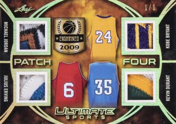 2019 Leaf Ultimate Sports - Ultimate Patch 4 Gold #P4-11 Michael Jordan / Kobe Bryant / Julius Erving / Kevin Durant Front